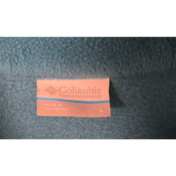Columbia Benton Springs Full Zip Fleece Size Large Teal Turquoise - Picture 5 of 8